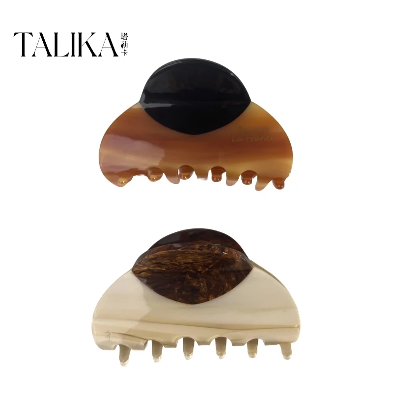 塔莉卡TALIKA醋酸拼接色抓夹春夏季高级感发夹鲨鱼夹大号发抓夹子