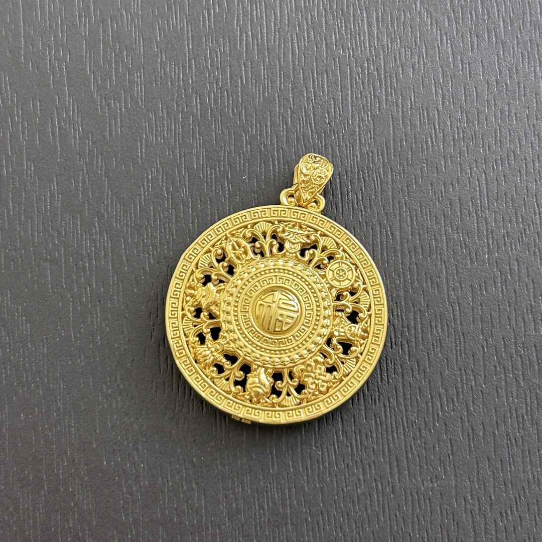 吊坠足银 【店长专享】足银八宝罗盘吊坠（单吊坠/不配链）YDZ689