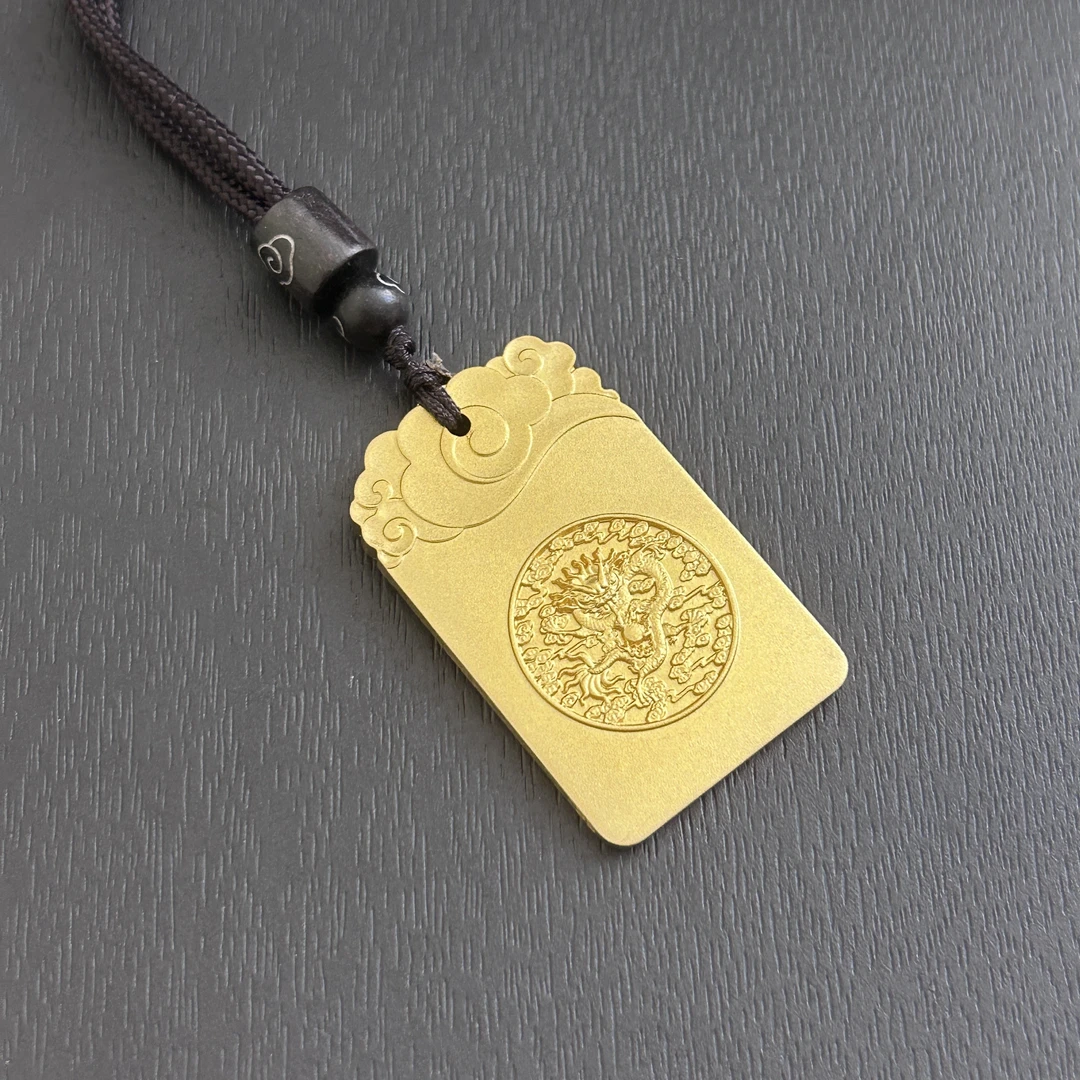 吊坠足银 【店长专享】足银龙腾无事牌吊坠YDZ718