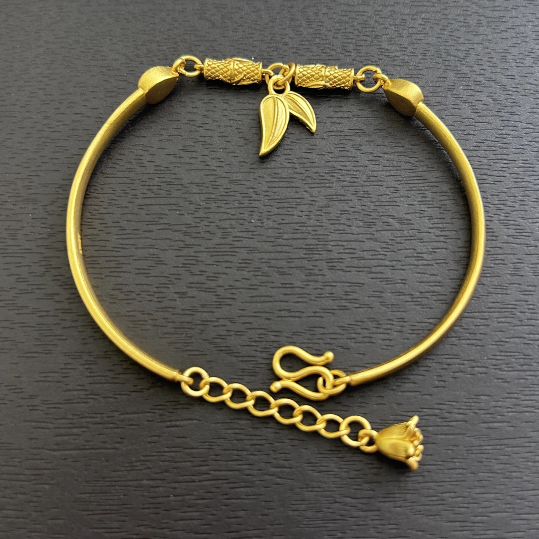 足银手镯 【店长专享】足银竹节半镯YSZ299