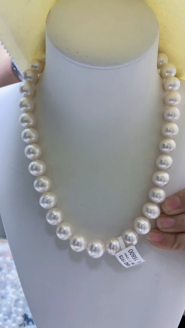【闪购商品】淡水珍珠颈饰银S925镶嵌无核11-13mm