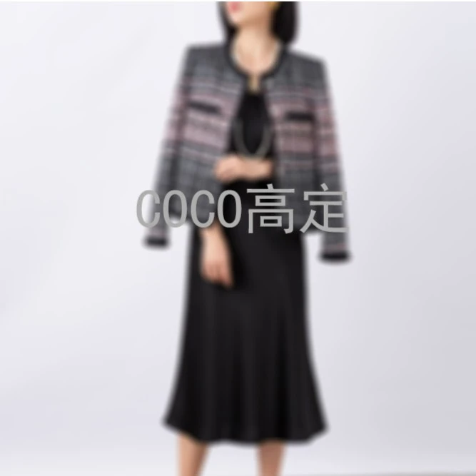 晨曦 高奢粗花呢编织长袖气质圆领小香风外套TUCC335