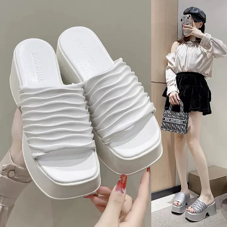 《新疆包邮》时尚夏季外穿防滑ins韩版仙女风坡跟666