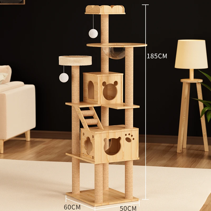 猫爬架猫窝猫树一体猫抓板猫架子不占地太空舱通天柱猫跳台猫玩具