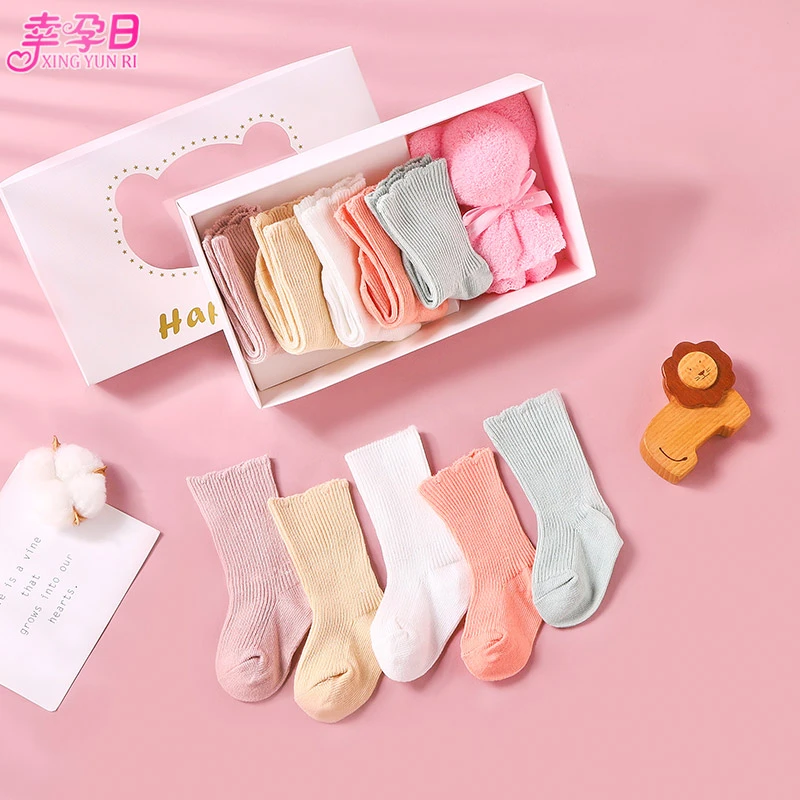 婴儿袜子春秋0-3月6月新生儿宝宝男女初生夏季薄款婴幼儿中筒袜子