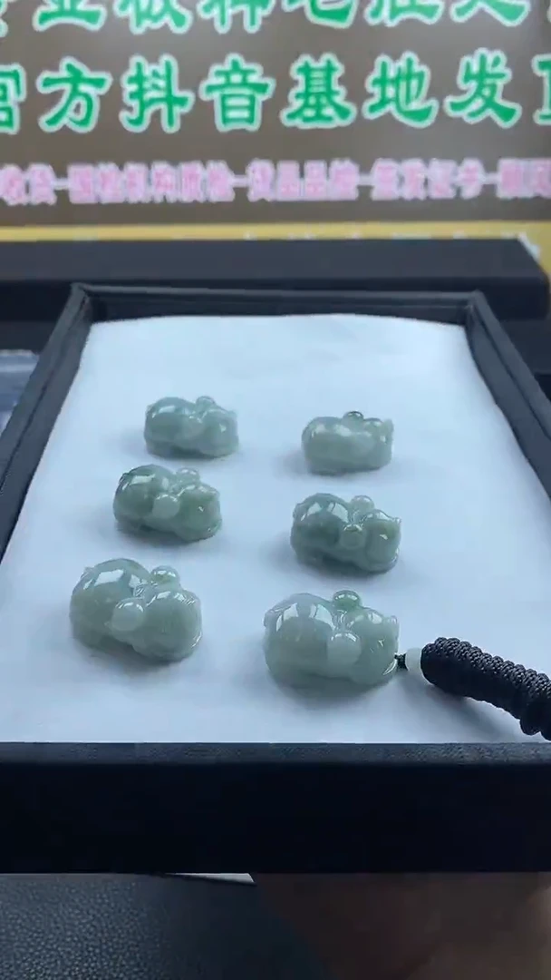 【闪购商品】翡翠颈饰未镶嵌飘花小猪多样性发一件