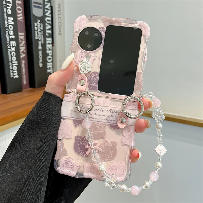 玫瑰花适用oppo findn3flip手机壳折叠防摔findn2flip女款保护套