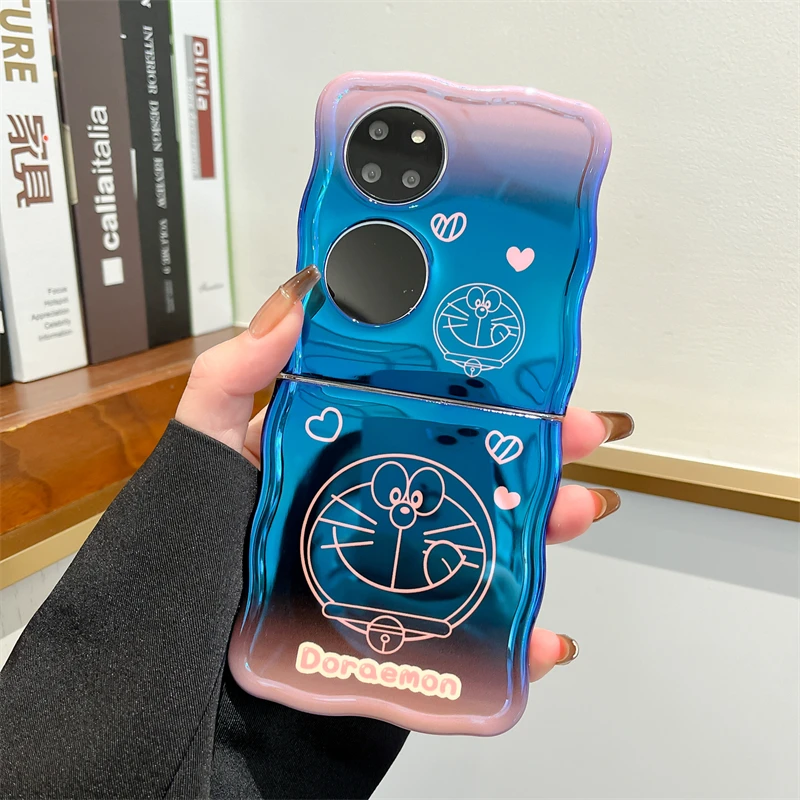 卡通机器猫适用华为p50pocket手机壳pocket S折叠pocket保护套女