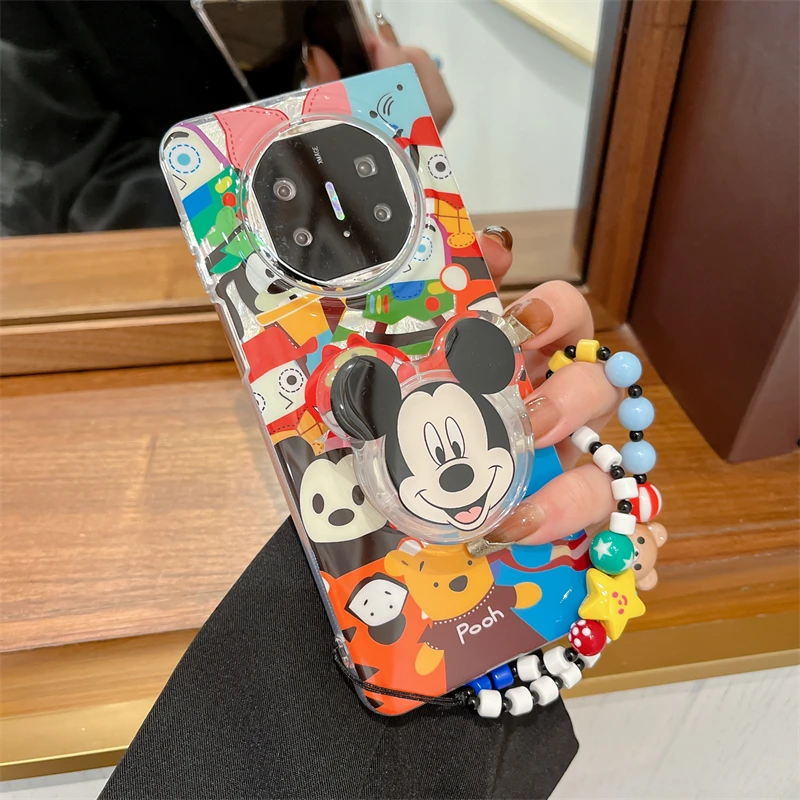 可爱卡通米奇支架适用华为matex5手机壳折叠Matex3手链保护套女款