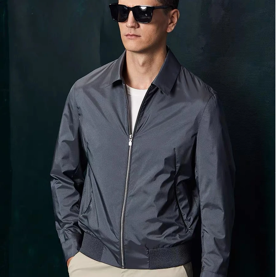 男士春秋季新款2024设计师时尚百搭棒球领夹克日常休闲简约男外套