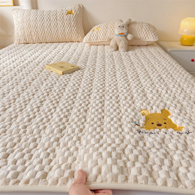 萌物床笠罩加厚床罩新款豆豆绒床垫保护罩全包防水隔尿床单套