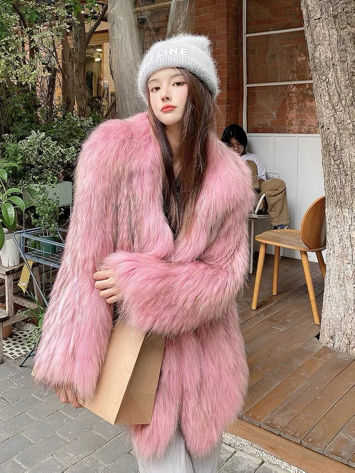 【小雪·心选】气质翻领 编织外套秋冬厚外套上衣女外套