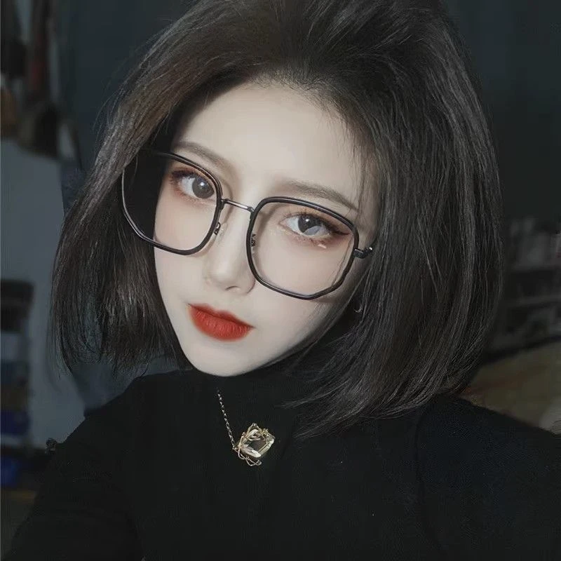 素颜近视眼镜女韩版潮ins复古大框显脸小眼镜架可配防蓝光平光镜