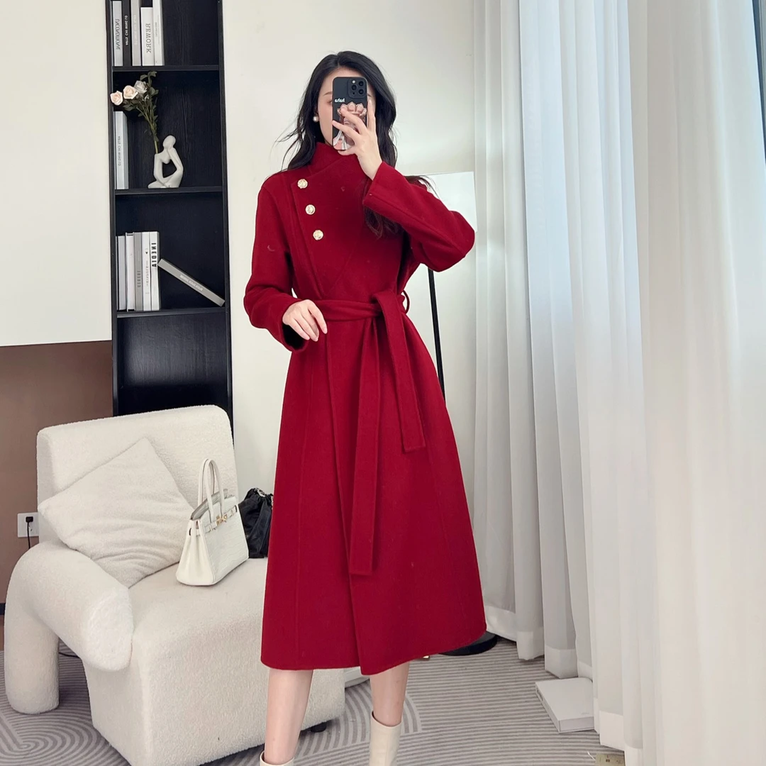 拉夏贝尔/25现货秋新宽松收腰百搭气质大衣 10013 LSC