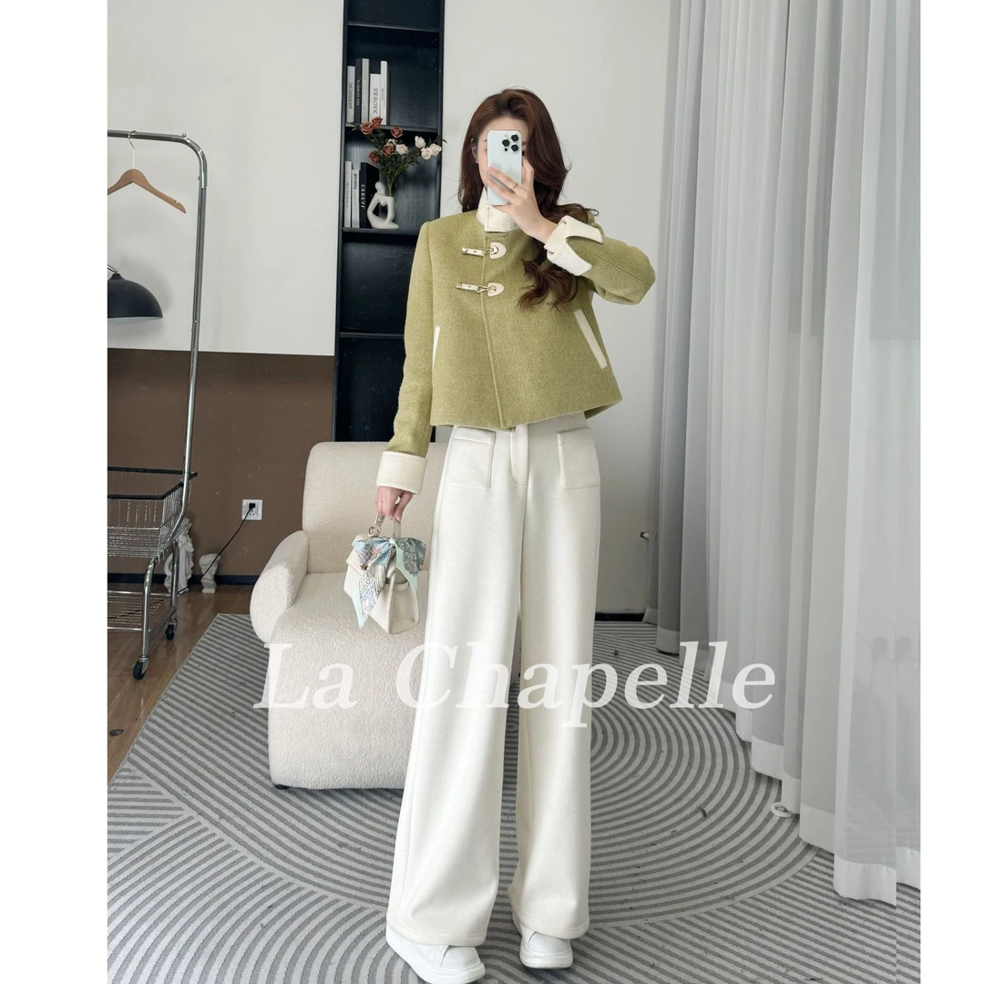 拉夏贝尔/25冬季新款气质休闲时尚厚款羽绒外套+直筒裤 10216 LHD