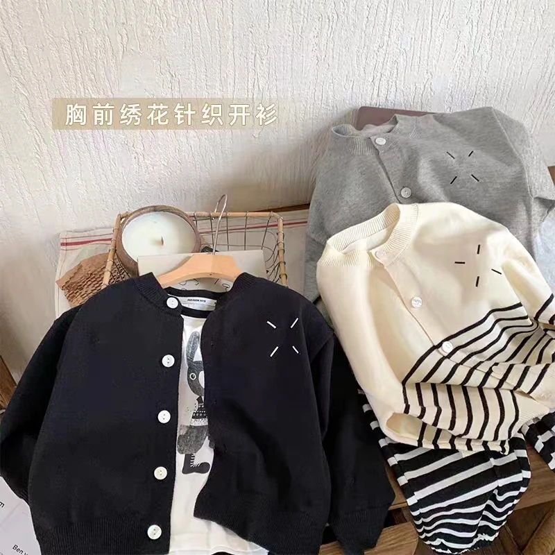 23093儿童秋季毛衣童装休闲时尚韩版洋气宝宝开衫男童毛衣外套