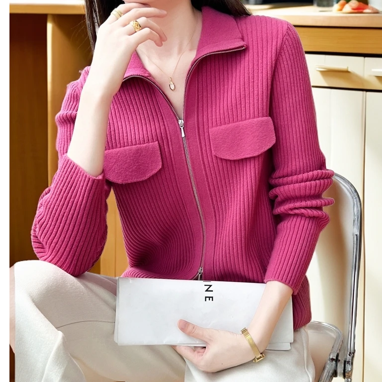 2025年新春羊毛开衫针织衫春秋款澳洲女士长袖女装显瘦洋气【201】