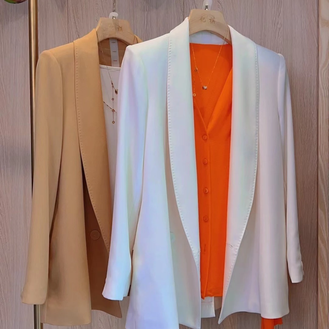 【亿棋匠心】初春薄款H版型立体剪裁醋酸麻西装