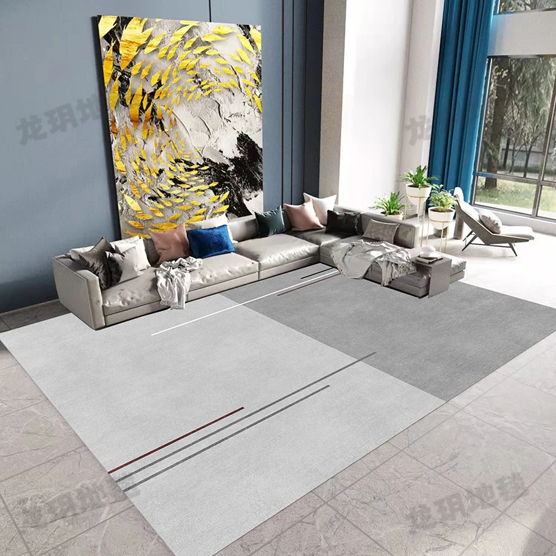 五防圈绒客厅地毯卧室玄关新款床边房间可擦洗简约高级好打理地垫