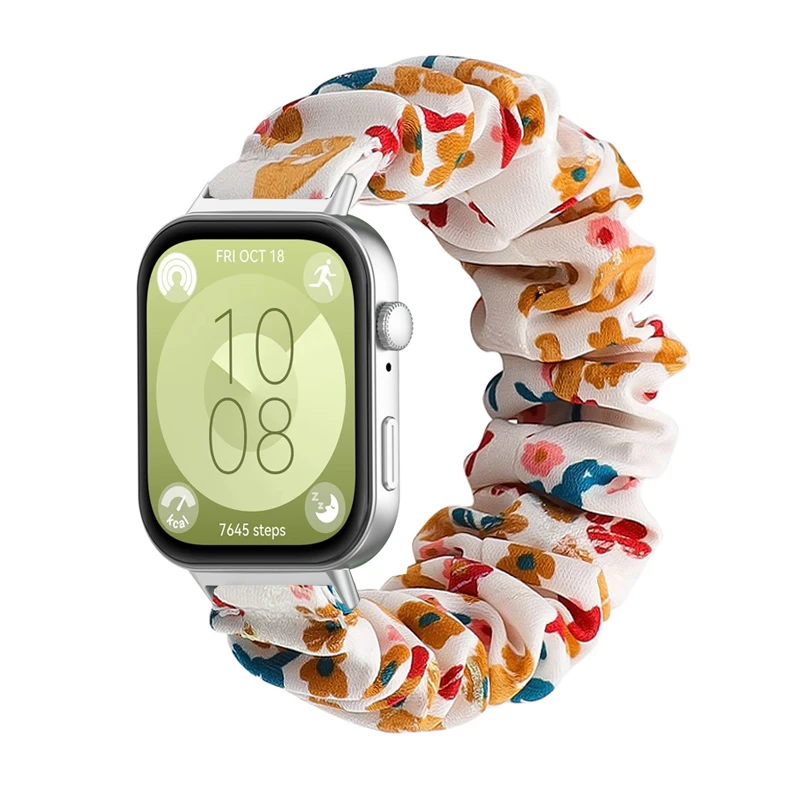 适用华为WATCH FIT4/4PRO/3/2/1手表发圈弹力布艺松紧个性表带