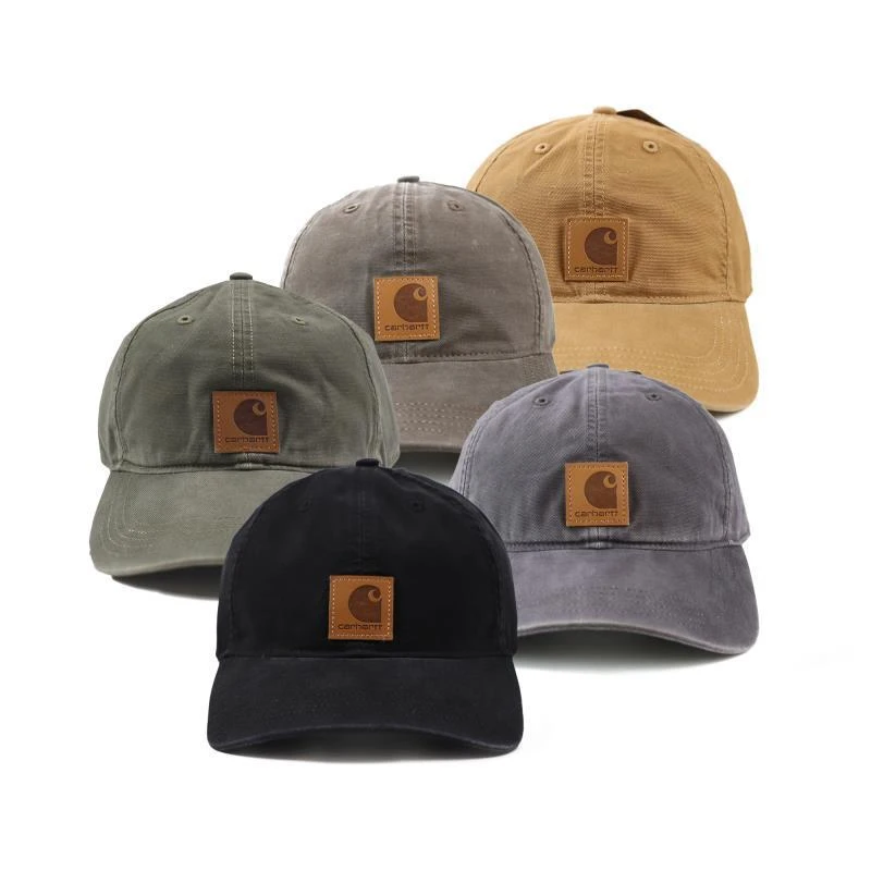 现货 Carhartt Dad Hat卡哈特工装水洗做旧弯檐帽鸭舌棒球帽子潮