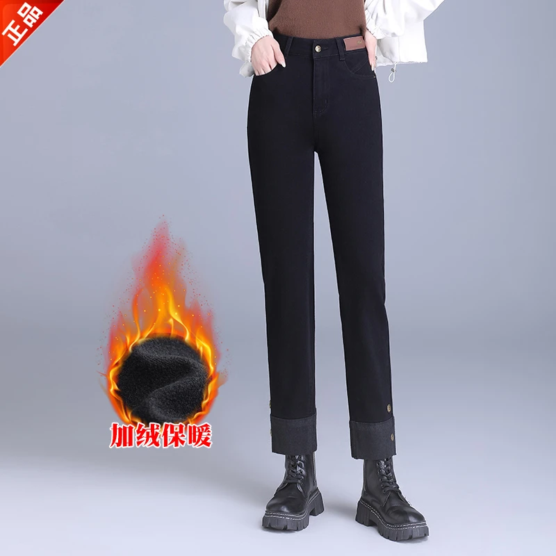 正品2025春秋新款女爆款正版烟管裤牛仔裤小个子九分小直筒裤显瘦