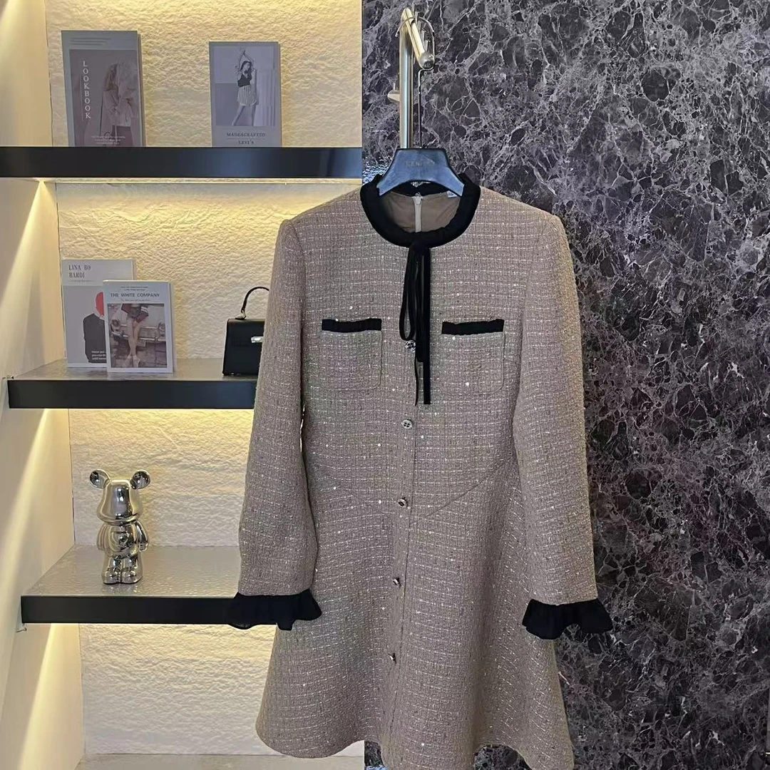 【CENFUN】*小香风连衣裙女秋季轻奢感气质名媛晚礼服裙E031112