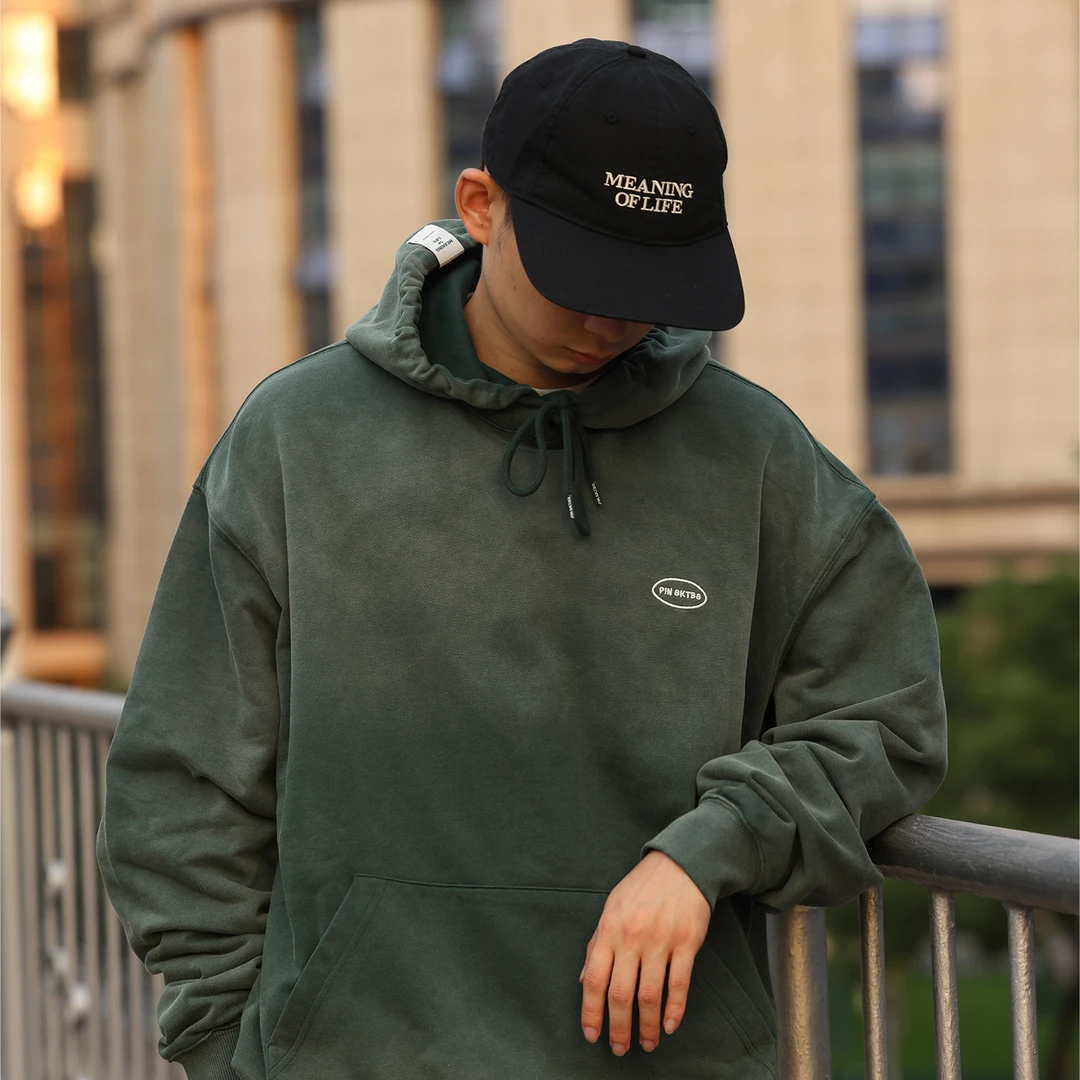 PINSKTBS 2023新款秋冬四色纯色慵懒风连帽卫衣宽松长袖