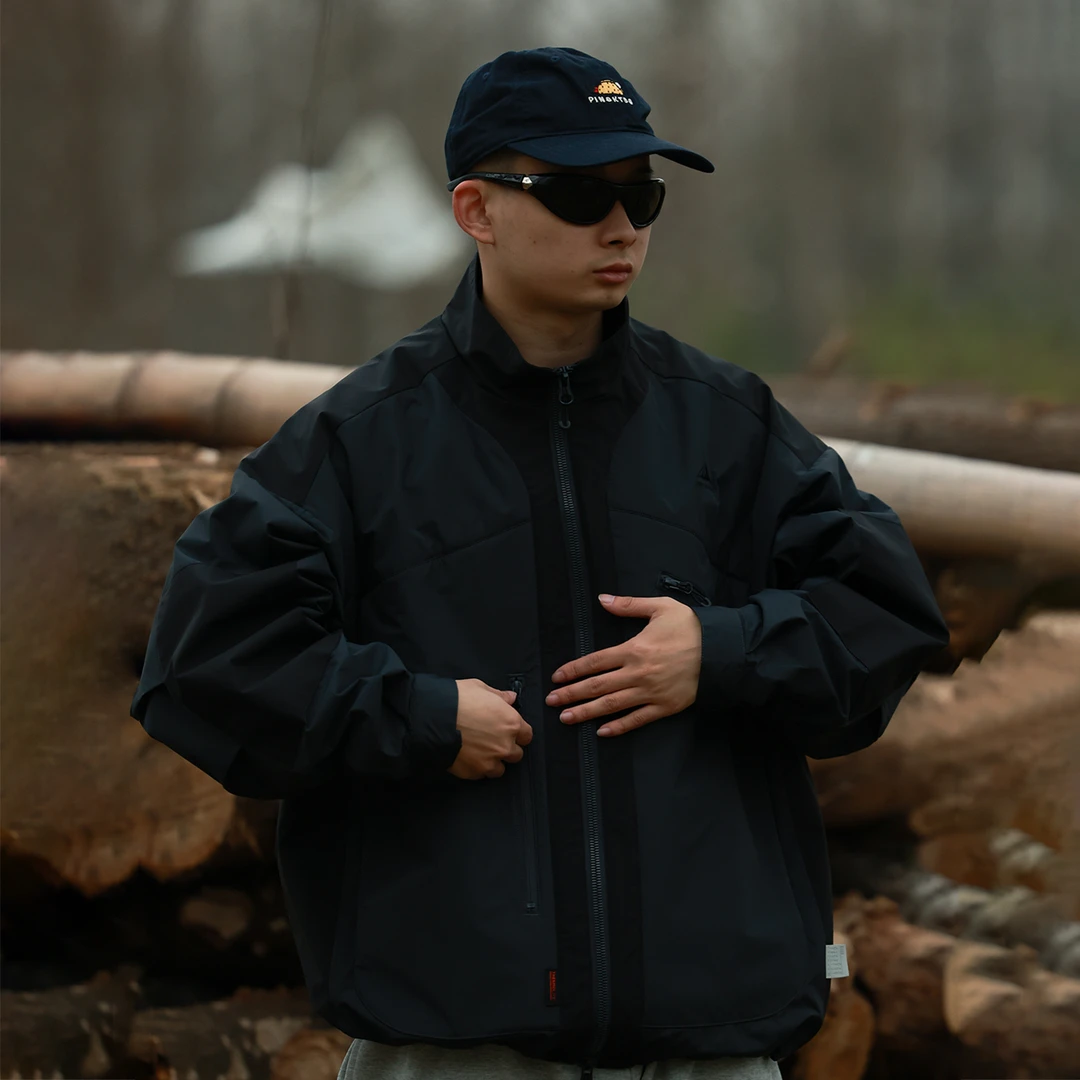 PINSKTBS 23AW秋冬新款 山系户外机能宽松防风防水夹克外套男