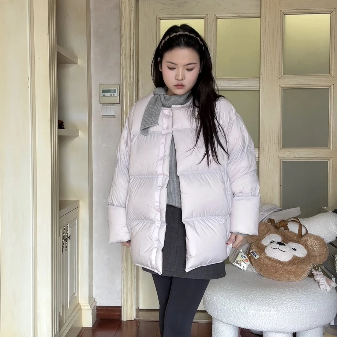 【6米运补】新国标90白鸭绒泡芙手感羽绒服冬季时尚保暖百搭羽绒服
