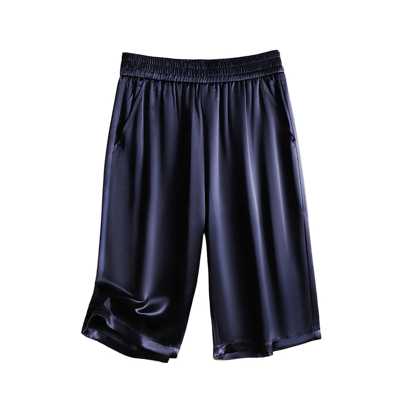 仓石一树醋酸真丝缎面短裤男士新款阔腿裤高腰垂丝滑轻奢质感长裤