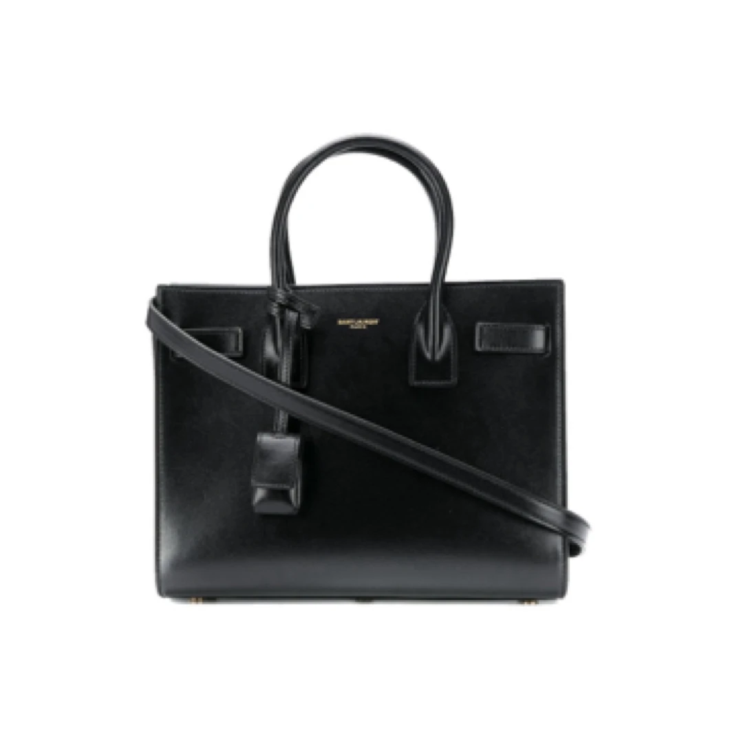 95新 YSL/圣罗兰 手提 风琴包 黑 /JW1218