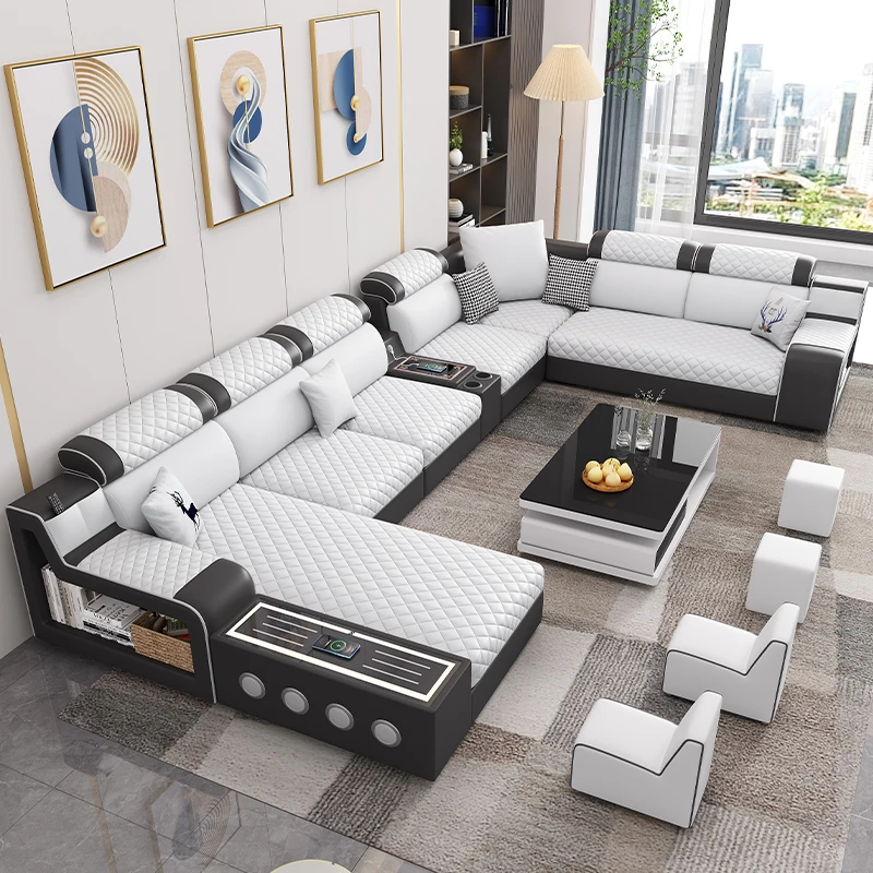 猫抓皮简约现代家用免洗耐刮耐磨布艺沙发乳胶贵妃大小户型组合