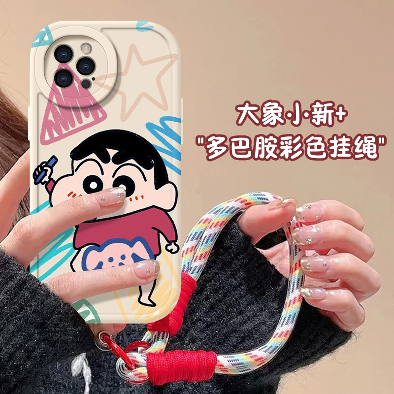 【苹果/华为/荣耀/OPPO/vivo/小米】大象小新大眼凹槽防摔手机壳