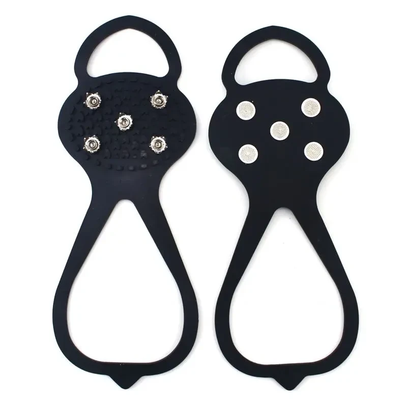 冰爪户外防滑鞋套鞋底雪乡雪地冰面五齿装备男女登山冬天老人神器