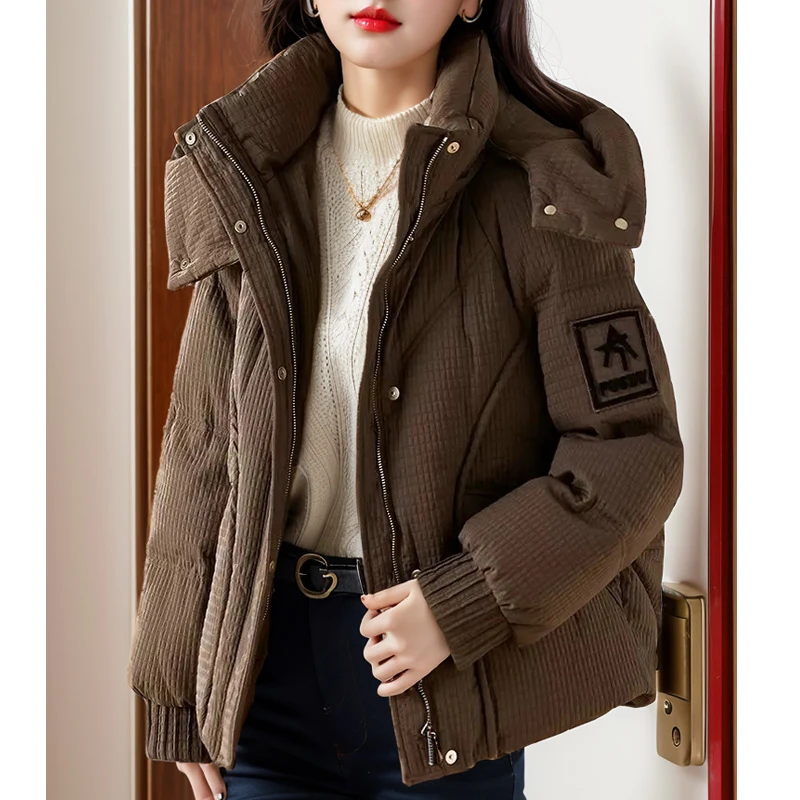 短款棉服女2024新款小个子高端洋气时尚加厚保暖棉衣冬季棉袄外套