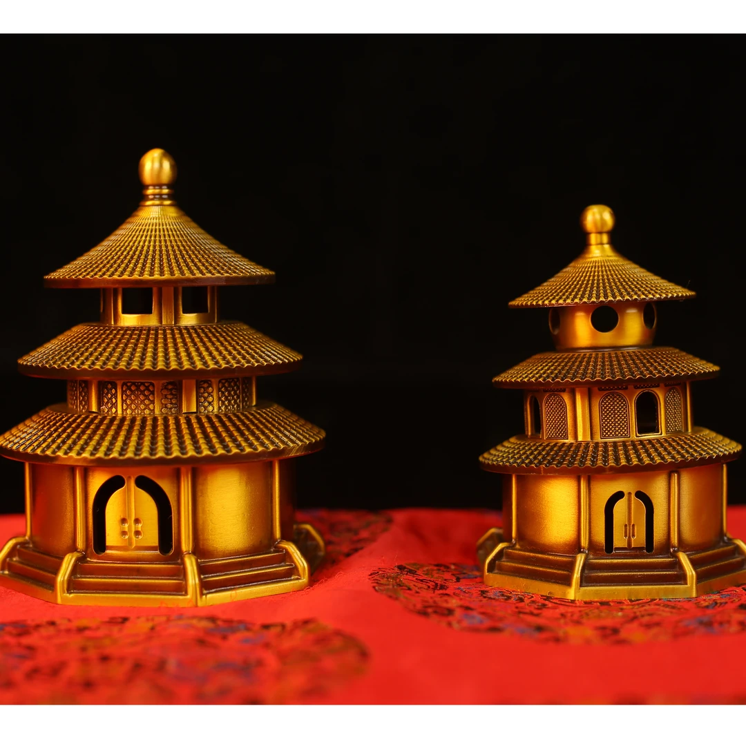 黄铜天坛香薰炉香炉复古高档摆件檀香熏香炉创意