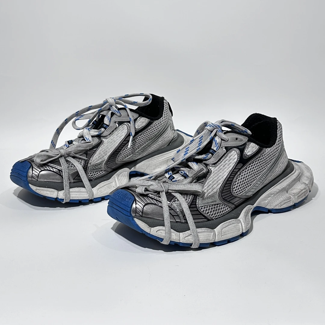 95新 Balenciaga/巴黎世家 44码 3xl蓝灰老爹鞋/WX80196
