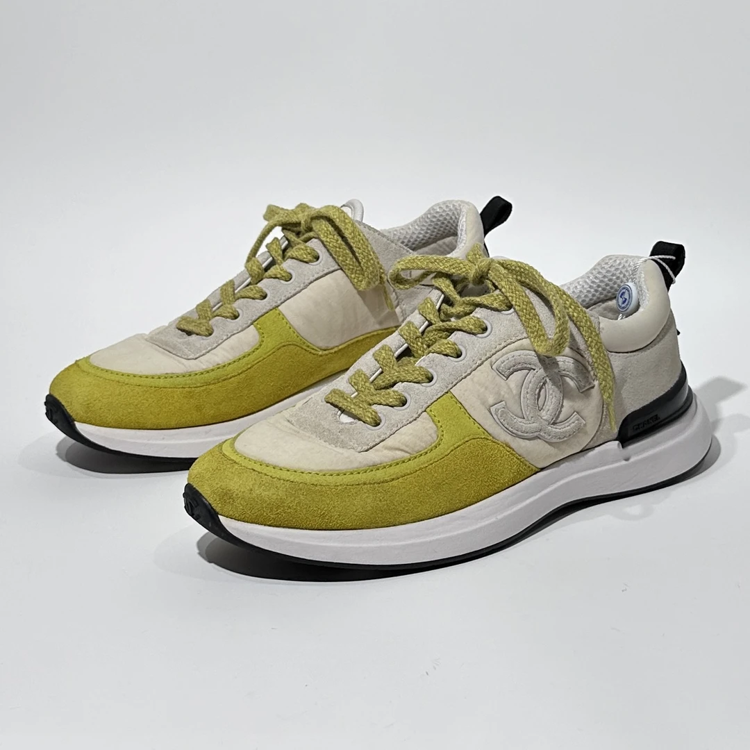 37码/98新/Chanel/香奈儿 白黄时尚运动鞋/WX0971