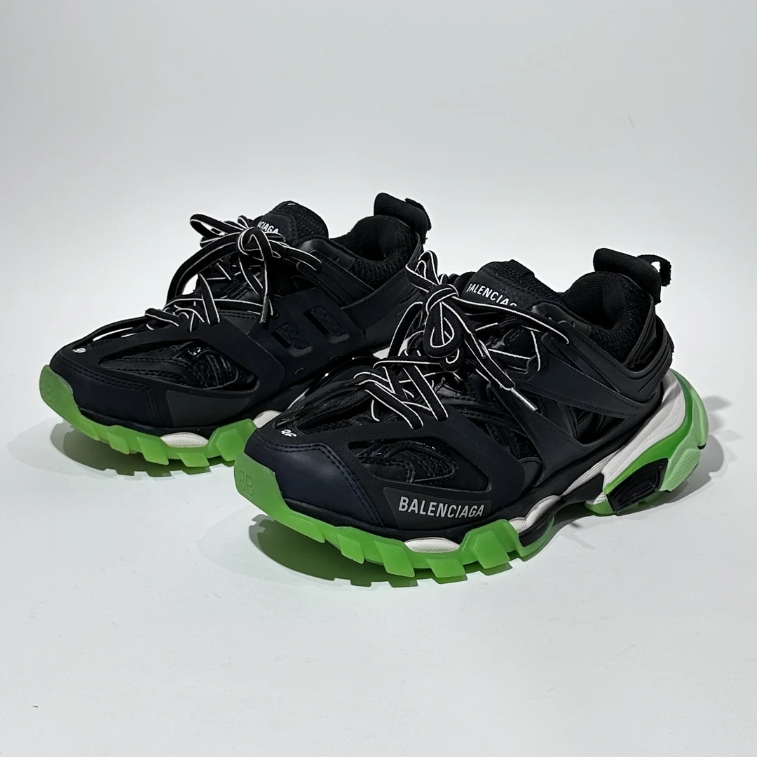 36码/98新/Balenciaga/巴黎世家 Track 黑绿时尚老爹鞋/WX1154