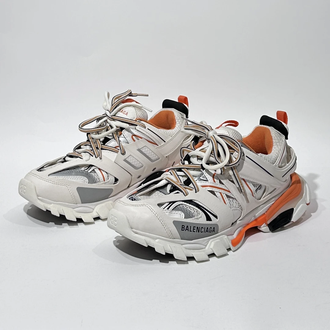 95新 Balenciaga/巴黎世家 38码 Track 白橙时尚老爹鞋/WX80066