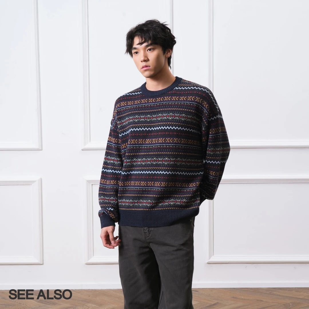 SEE ALSO『费尔岛毛衣』国王的礼物老钱风别致条纹针织衫 LD4411