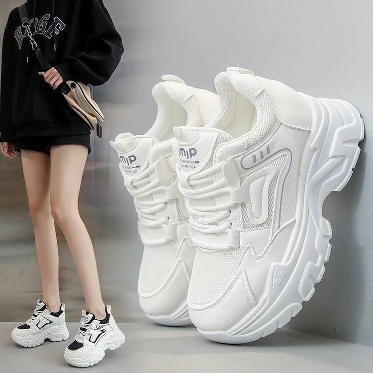 9905-2网面内增高休闲老爹鞋女小个子超火爆款韩版显瘦运动鞋