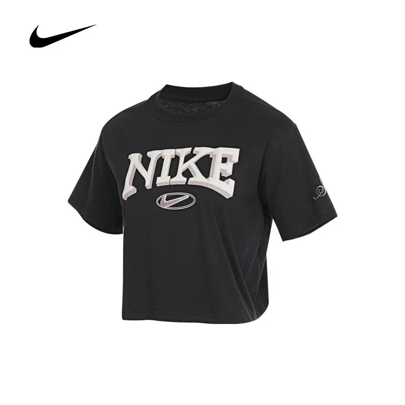 耐克（NIKE）Sportswear 女子宽松短袖短款T恤FZ2856-010