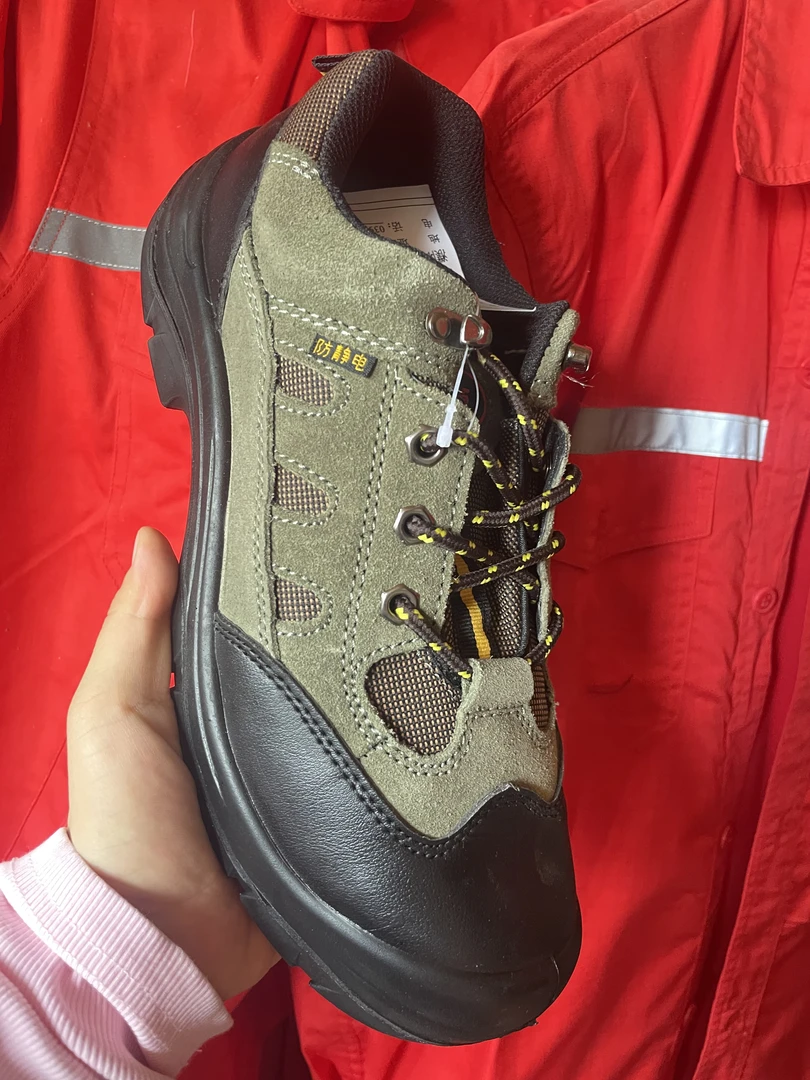 zl军绿 色防静电四季款劳保鞋  带钢板