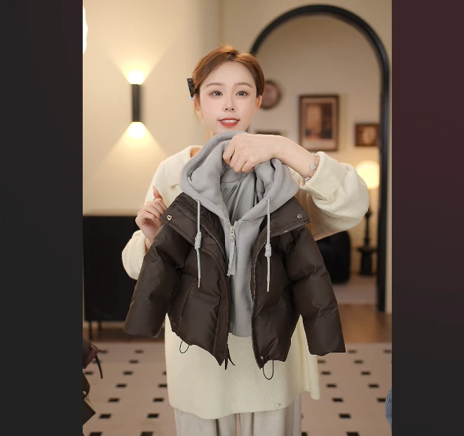 2024冬季新款儿童时尚百搭宽松保暖假两件休闲冬款棉服外套24579