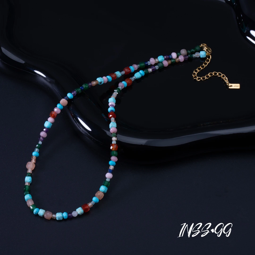 钛钢项链 【彩色花园】气质轻奢时尚百搭手工高级项链X1145