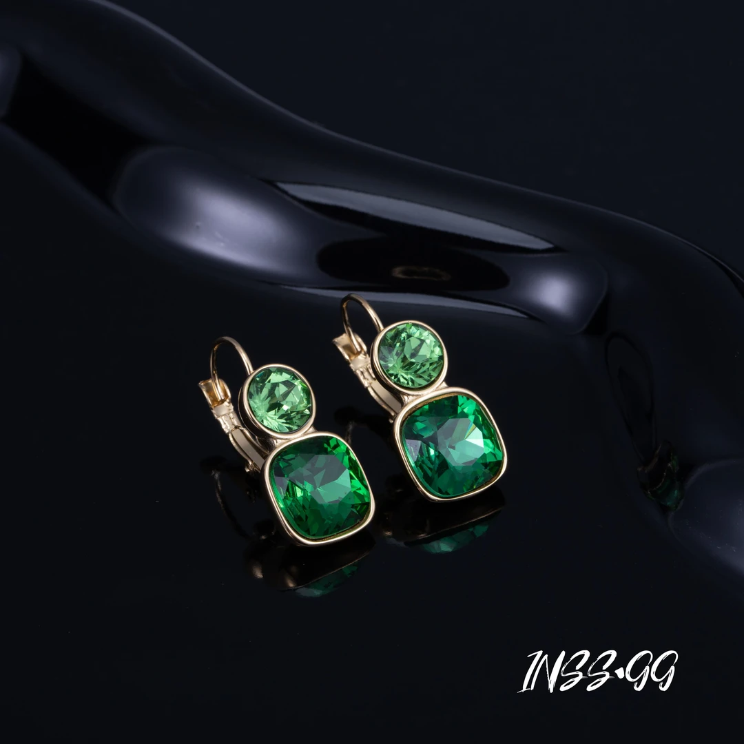 钛钢仿水晶耳饰 【INSS · GG】轻奢气质小众设计百搭耳环AE545