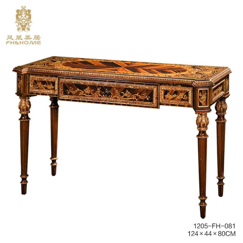 FH&HOME/凤凰美居奢华欧式手工彩绘玄关柜玄关架