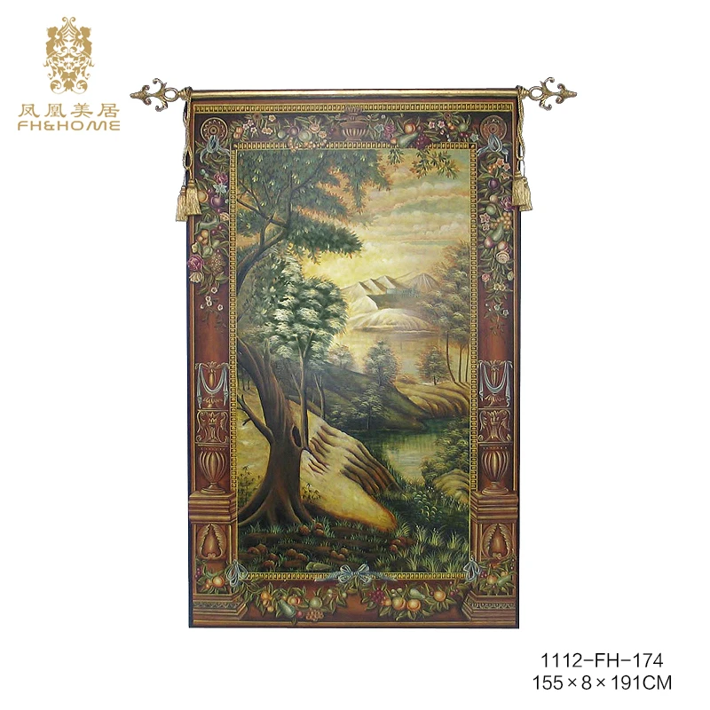 FH&HOME/凤凰美居轻奢欧式手工彩绘装挂画工艺画
